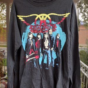 Aerosmith 2017 Black Longsleeve Concert Tshirt Rocks Tour Men’s Large
